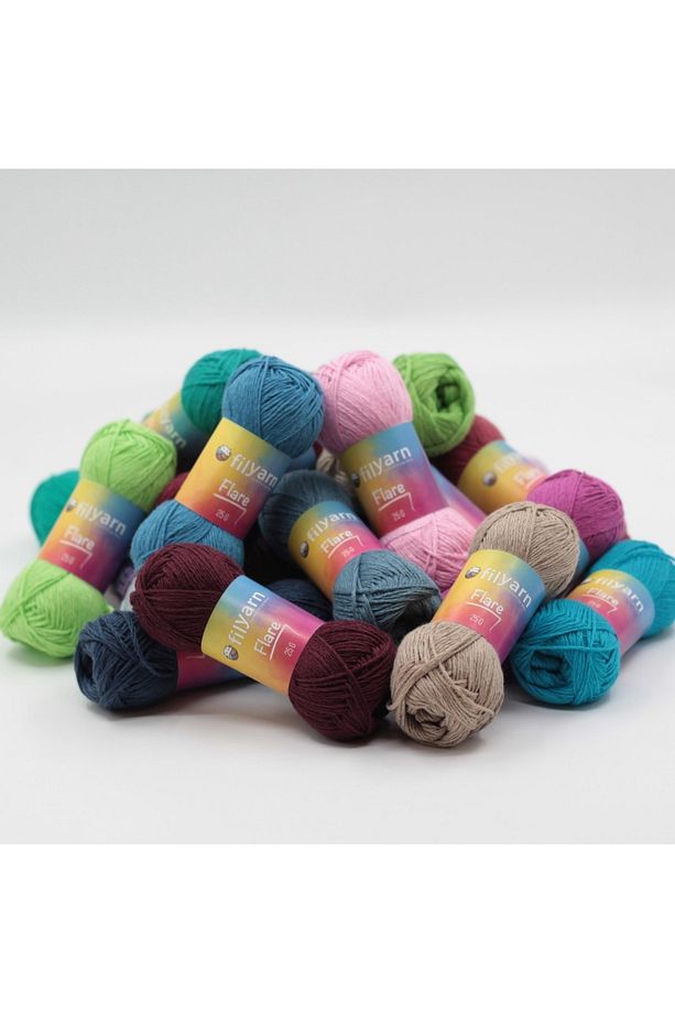 Flare Örgü Ipi Seti, Bebek Ipi, Amigurumi Ipi, Yazlık Ip, Oyuncak Ipi, Hırka Ipi, Sonbahar Ip - 4