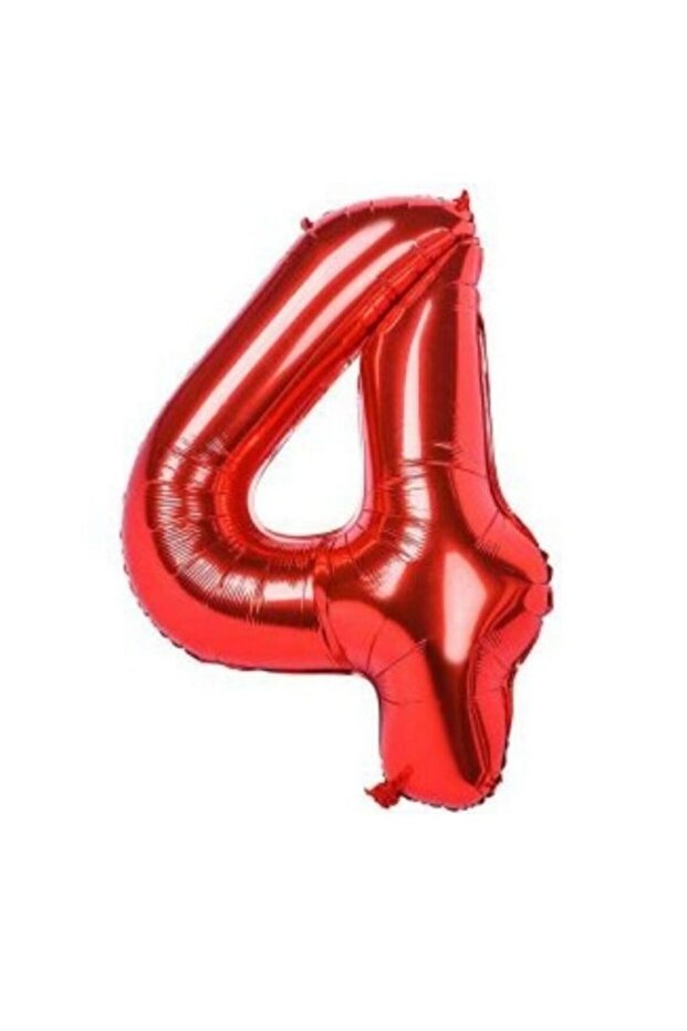 بالون احمر 4 ارقام 40 سم عدد 1 قطعة