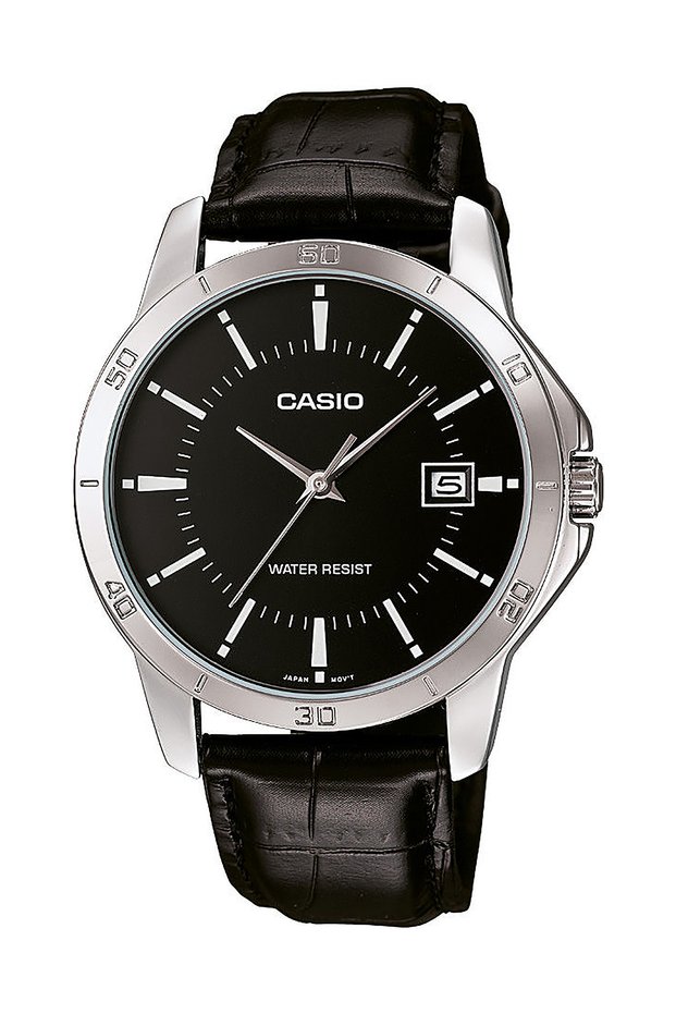 Case Silver Cord Black Color Men's Wristwatch