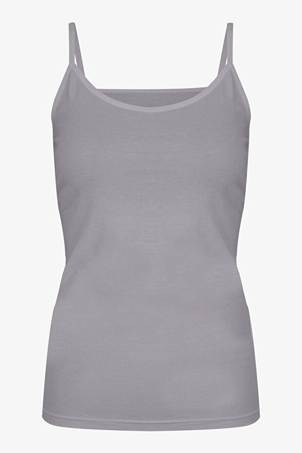 Kadın 2'li Pamuklu Basic İp Askılı Atlet - 2