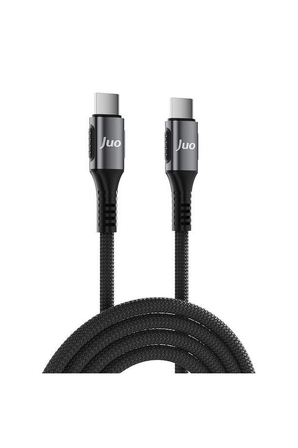 100w 5a E-mark Çipli Pd Type-c To Type-c Örgülü Hızlı Şarj Ve Data Kablosu 2 Metre - 5