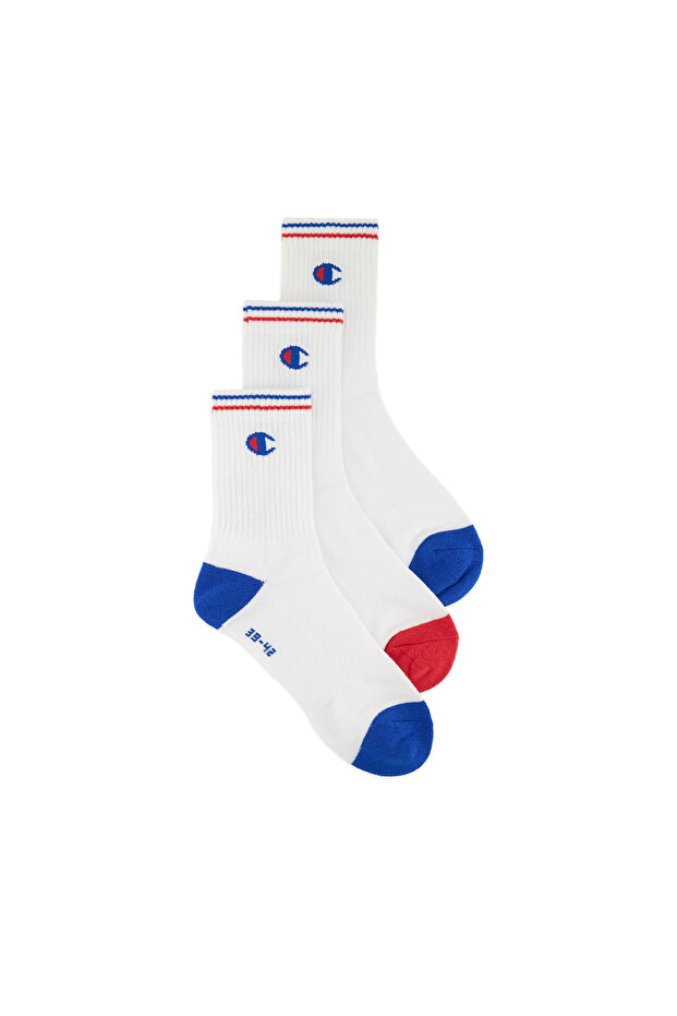 Basics 3pk Crew Socks Beyaz Unisex Çorap-U20013-WW001 - 1