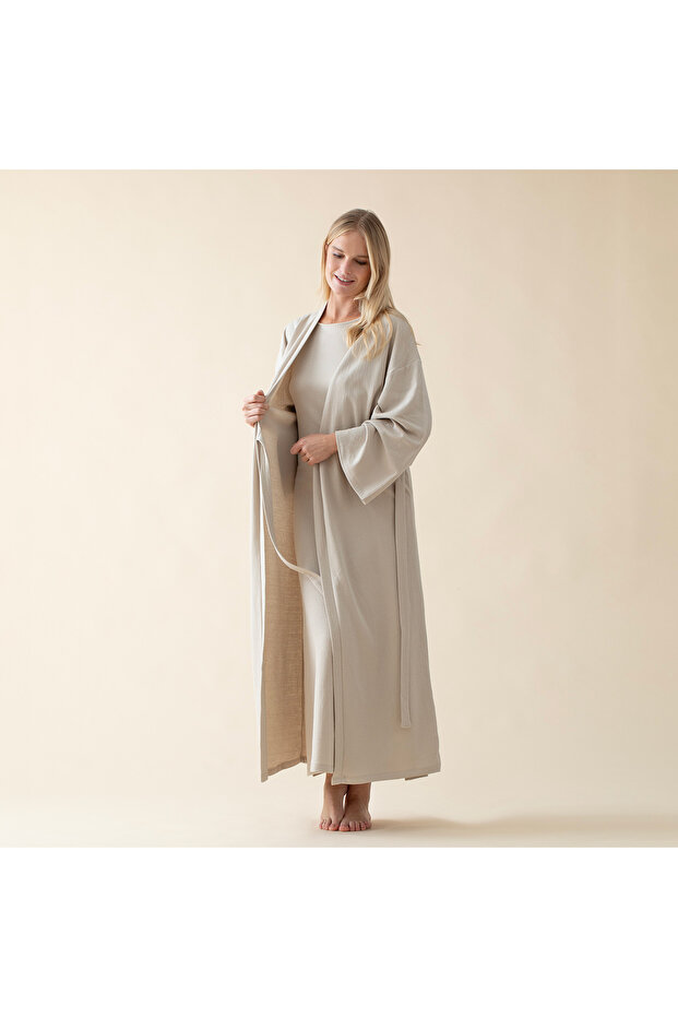 Armeria Kadın Gecelik Krem - 5