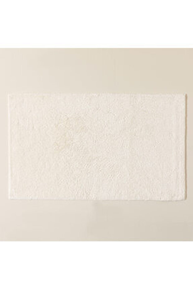 سجادة حمام صلبة من الخيزران مقاس 70×130 سم، لون بيج - 1