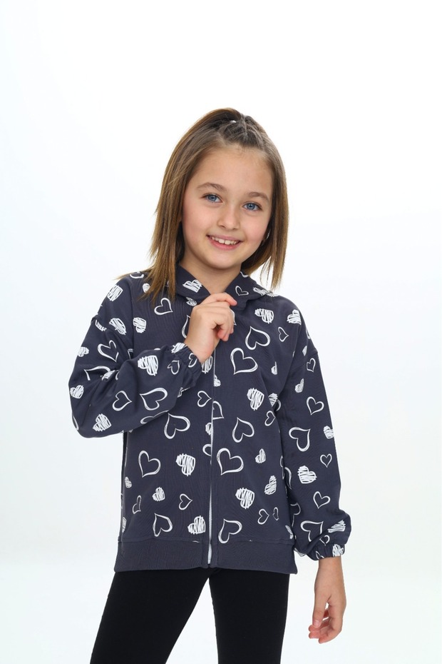 Kız Çocuk Kapüşonlu Hırka - 2