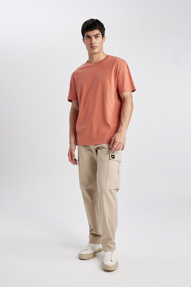 %100 Pamuk New Regular Fit Bisiklet Yaka Basic Düz Kısa Kollu Tişört V7699az24sp - 2