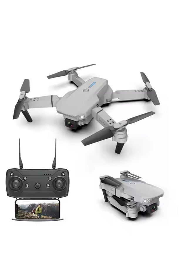 E88 Drone 4k Hd Çift Kameralı Drone App Kontrol Wifi Li Katlanabilir Quatcopter - 1