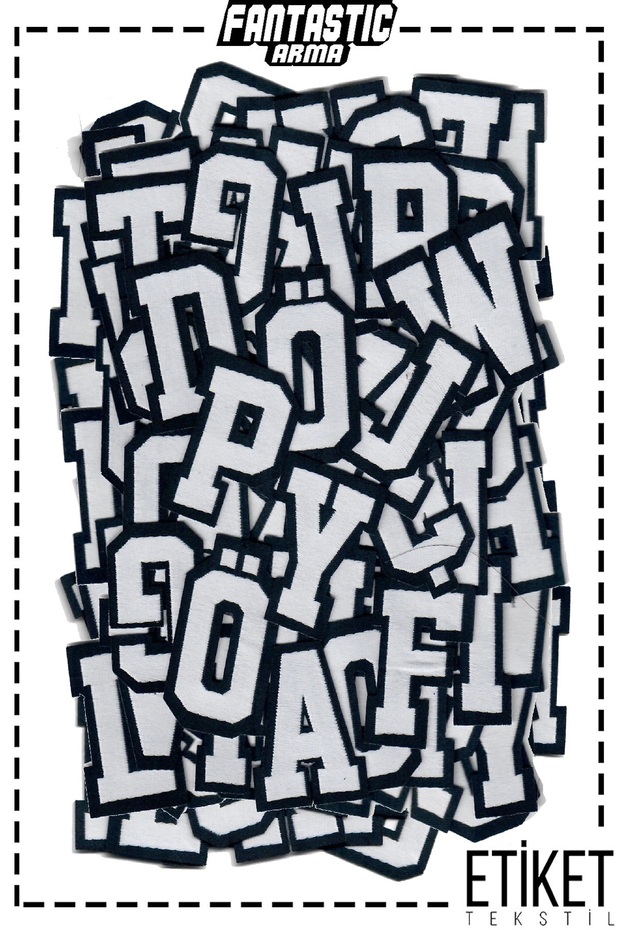 72Pcs Iron-On Sticking Woven Rigging Letters Patch Patch Patch Model