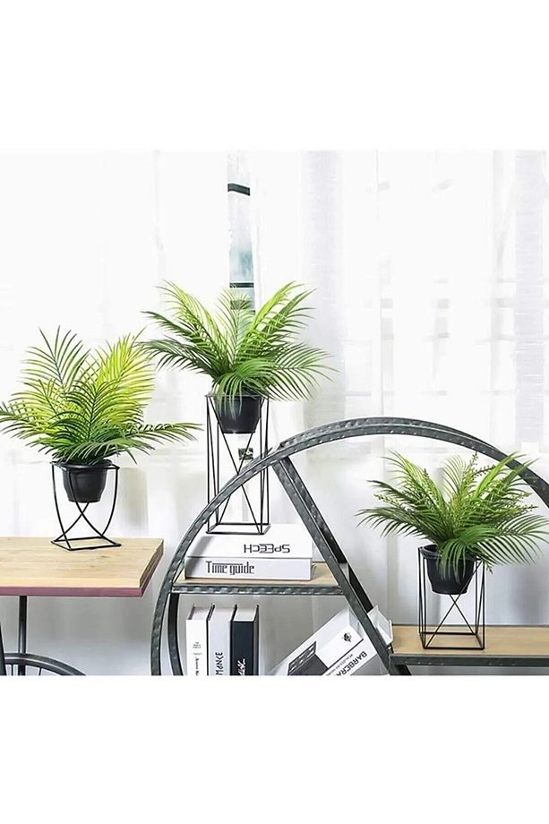 Yapay Areka Yaprağı Palmiye Demeti 9 Dal - 50 Cm - 5