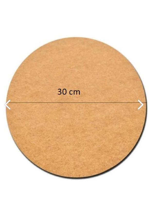 1 Adet 30 Cm Çap Mdf Yuvarlak Servis Altı Supla Ham mdf - 1