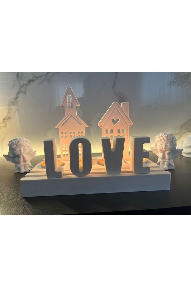 Love Design Mumluk Seti Hediyelik Eşya (Mumlar ve Melekler Sete Dahildir) - 1