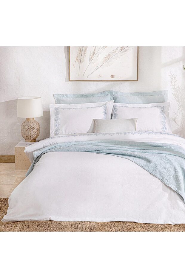 Casselıne Bamboo Extra King Size Duvet Cover Set 260X220 cm White