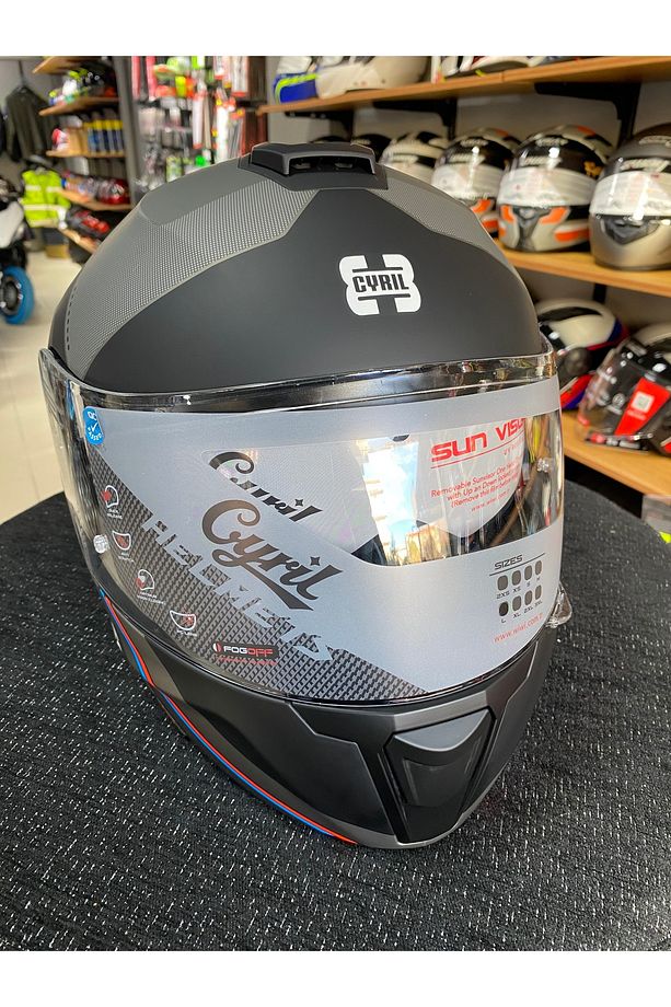 ÇENE AÇILIR GÜNEŞ VİZÖRLÜ FU403SV GECKO SV EPIC B1 MAT SİYAH - 7