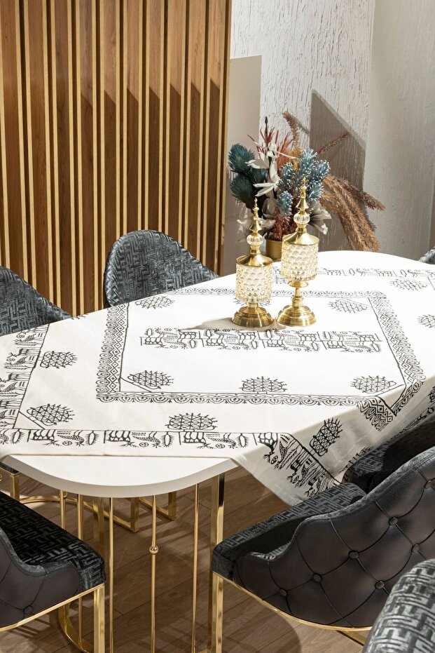 مفرش طاولة عرقي منقوش على شكل هيتيت - 3