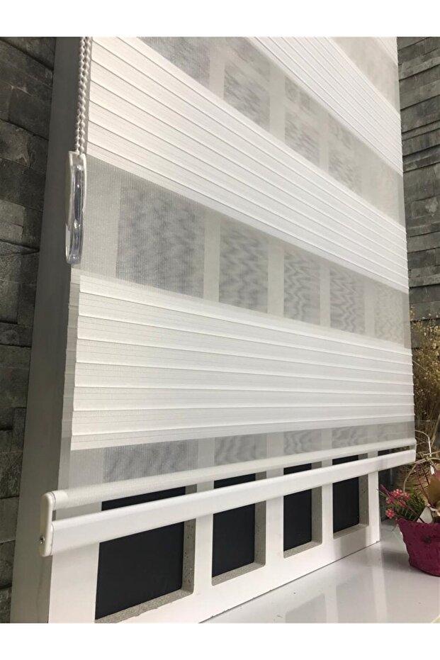 Pliseli Stor Zebra Perde Ekru STB481-D - 4