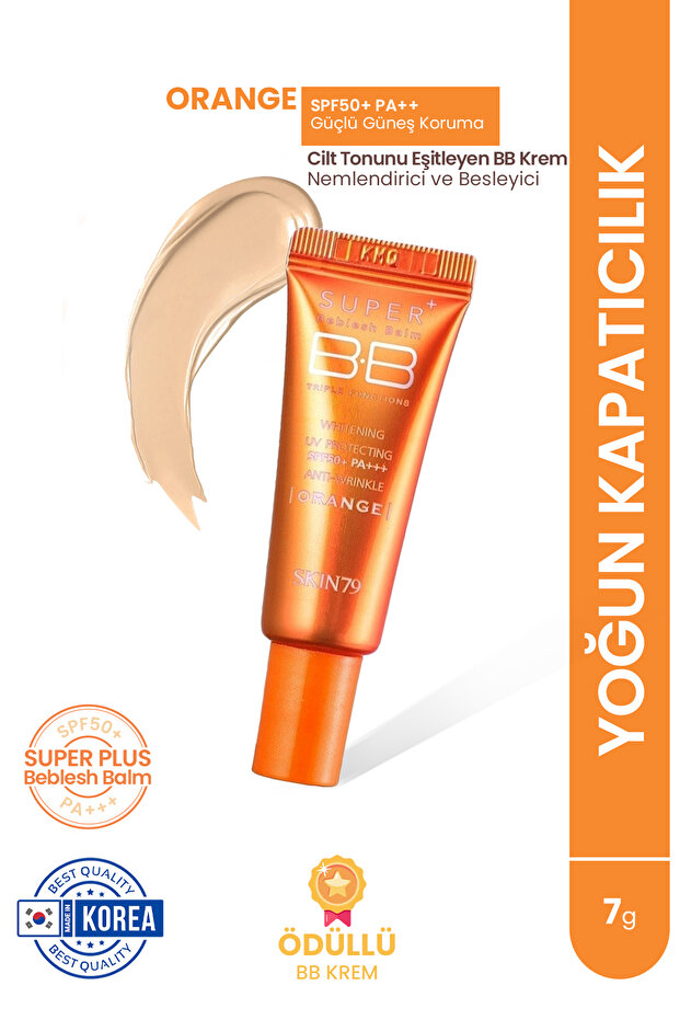 Super Plus Beblesh Balm Bb Cream - Intensive Coverage Bb Spf50 Pa (Orange) 7Gr