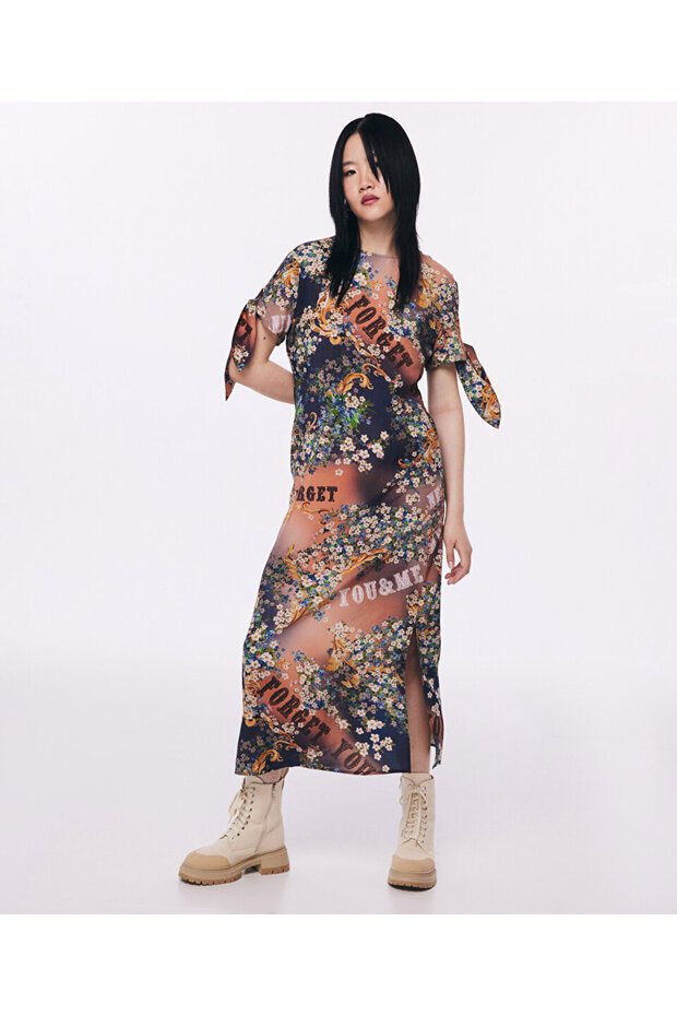 Çiçek desen elbise - 2