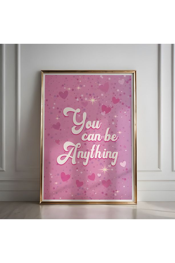 Pembe Barbie Tablosu 2'li set Çocuk ve Genç Odası Poster seti, - 6