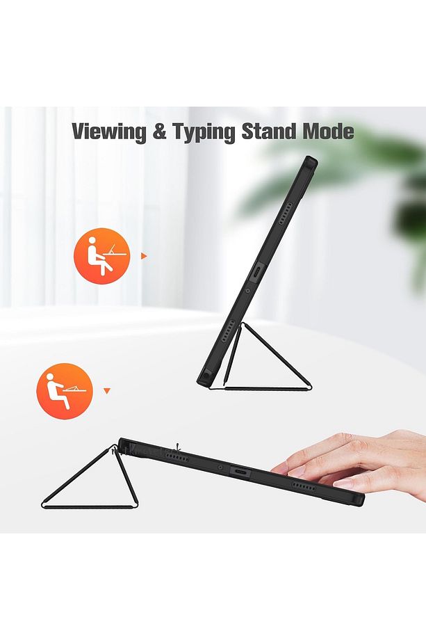 Samsung Galaxy Tab A9 Plus 11 inç Uyumlu Kılıf Smart Standlı Case Pu Deri Akıllı Uyku Modlu Sm-X210 - 3