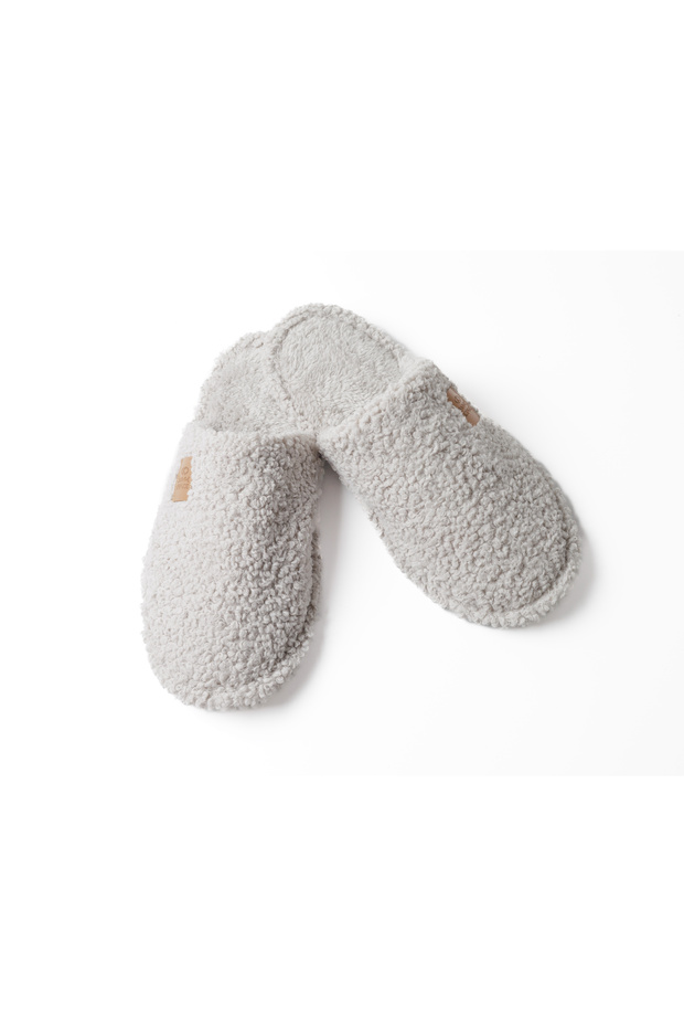Home Slippers, Polar Non-Slip Sole, Plush Interior Detail, Fluffy, Non-Pilling, Comfortable, Muffy Dish-Shaped Slippers