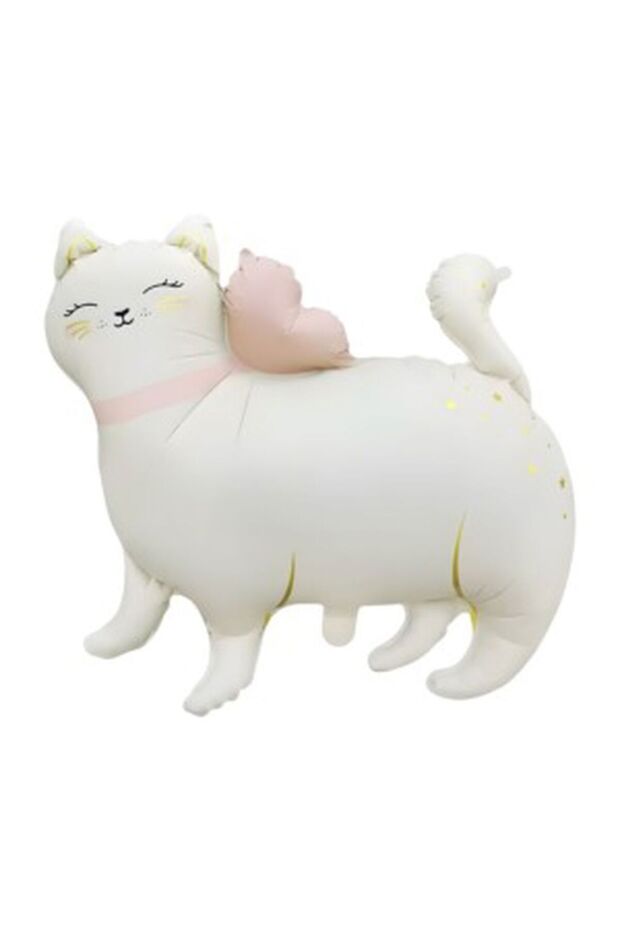 White Cat with Feet 8644