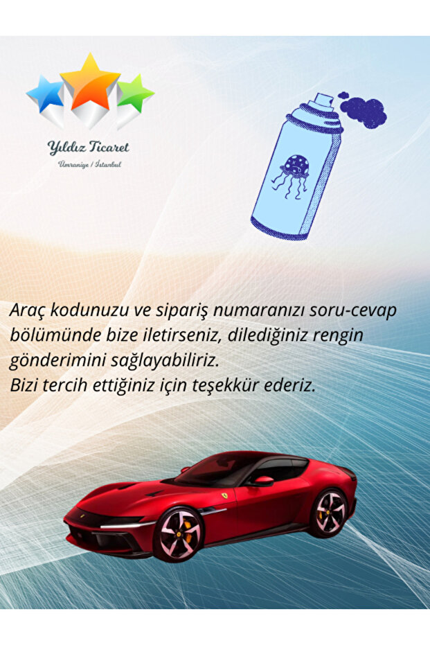 ARAÇ RENK KODUNA ÖZEL SPREY BOYA - 2
