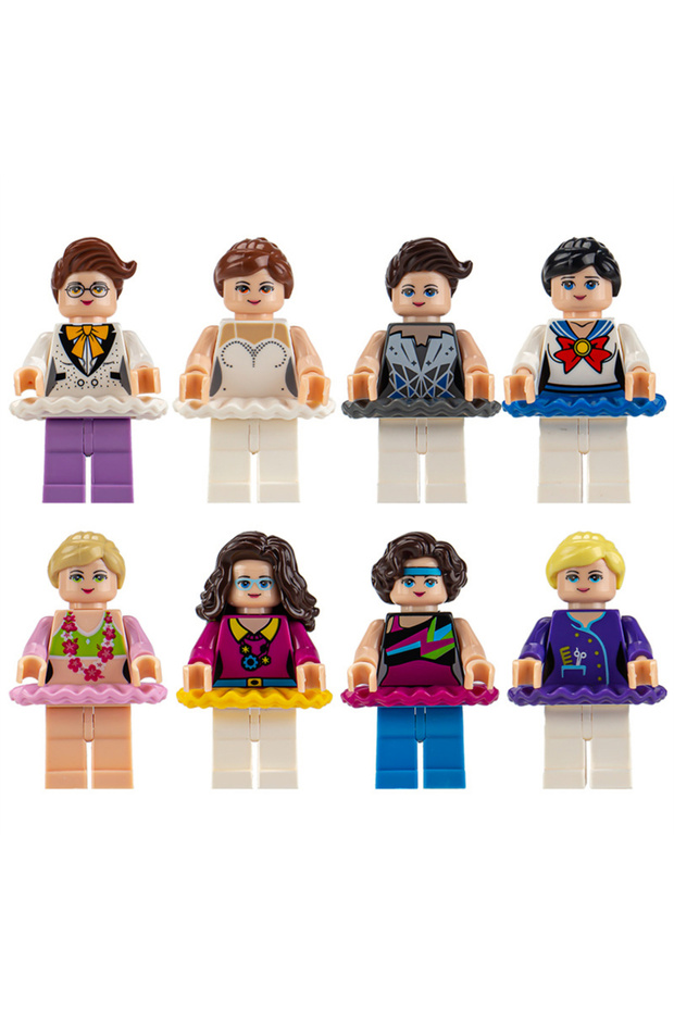 8 Adet Yapı Taşları Uyumlu Dansçı Kızlar - 1