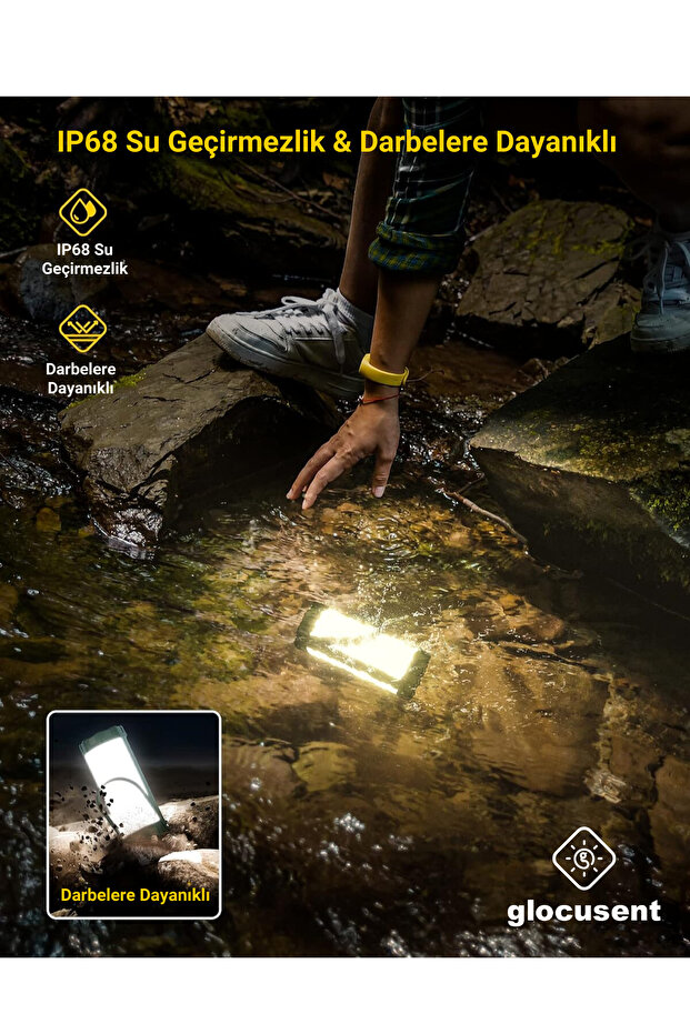Kamp Feneri Lambası 120 Saat Şarjlı Kullanım, Ip68 Su Geçirmez, Kamp, Deprem Çantası Feneri Ve Afet - 6