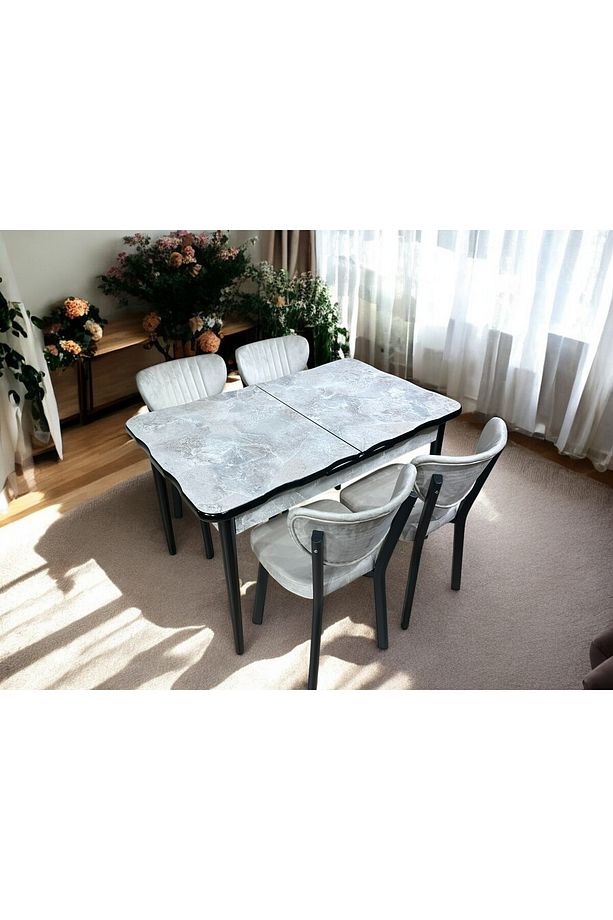 MUTFAK MASA TAKIMI 4 KİŞİLİK GLOSS MAX ( MDF ) - 1