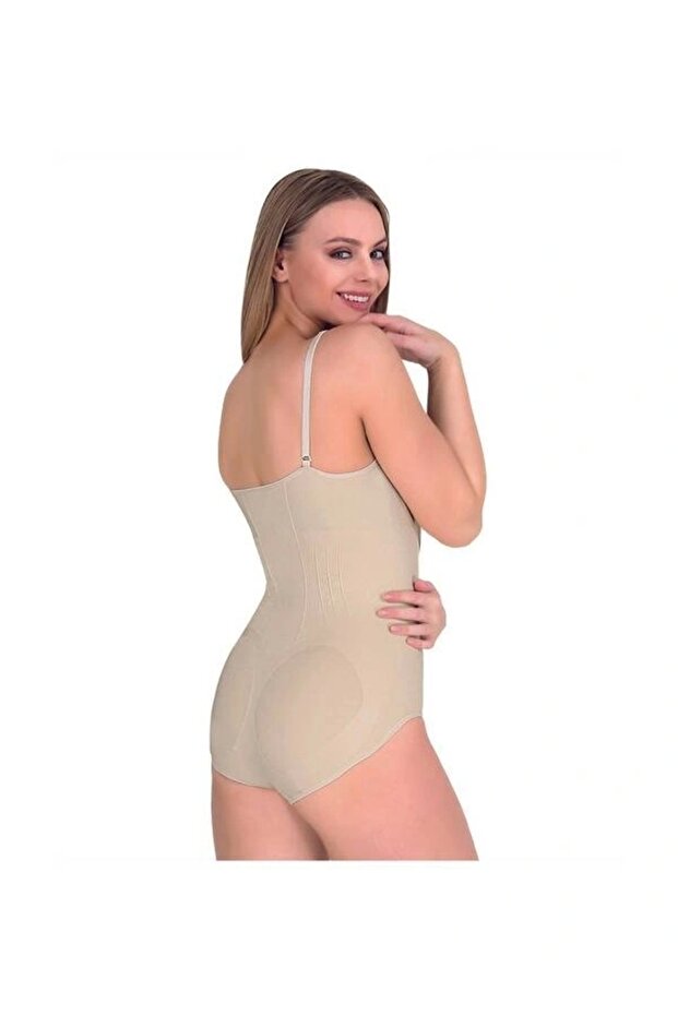 Women's Underbust Corset with Agraph - Badi with Snap Fasteners, Black White Beige Remkleri