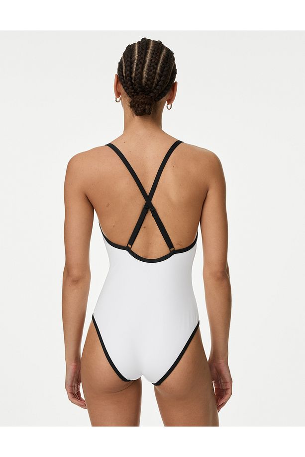 Regular Fit Şerit Detaylı Mayo - 2