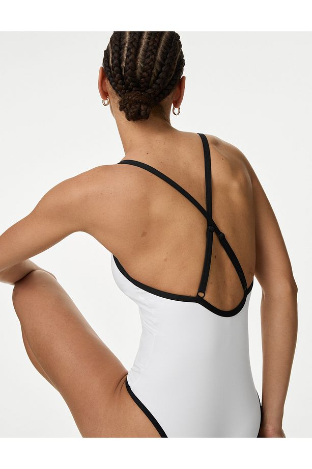 Regular Fit Şerit Detaylı Mayo - 4