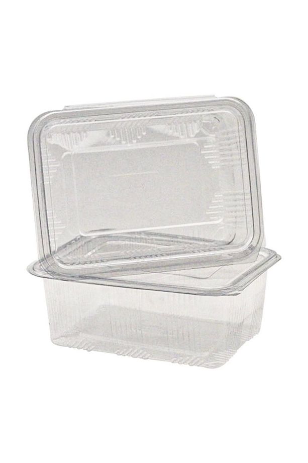 Kullan At Tek Kullanımlık Plastik Sızdırmaz Kapaklı Kap Kase Saklama Kabı 750 gr Cc 50 Adet - 2