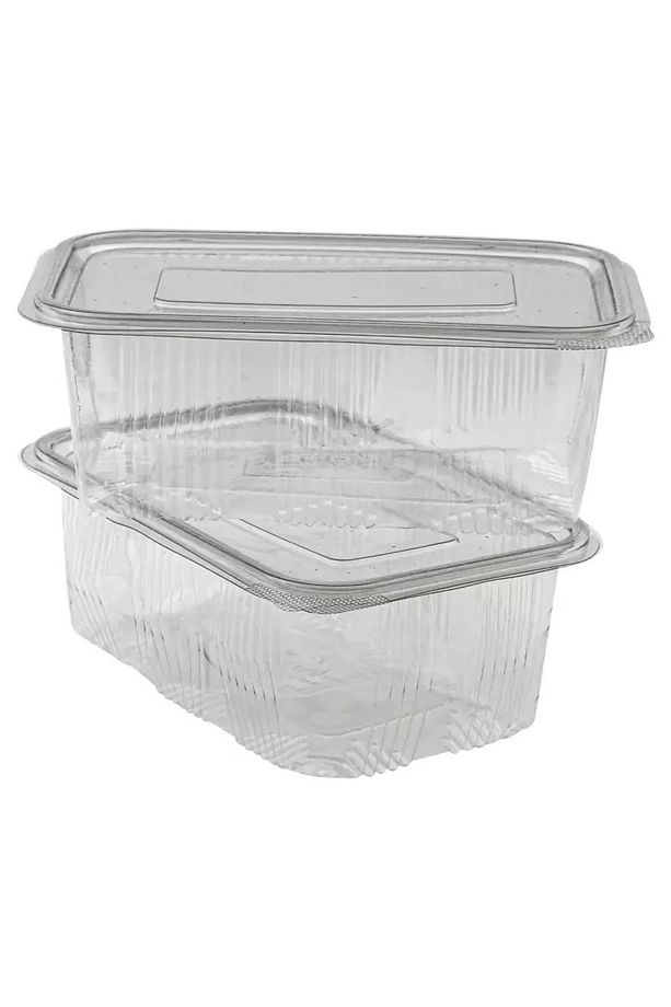 Kullan At Tek Kullanımlık Plastik Sızdırmaz Kapaklı Kap Kase Saklama Kabı 1000 gr Cc 50 Adet - 4