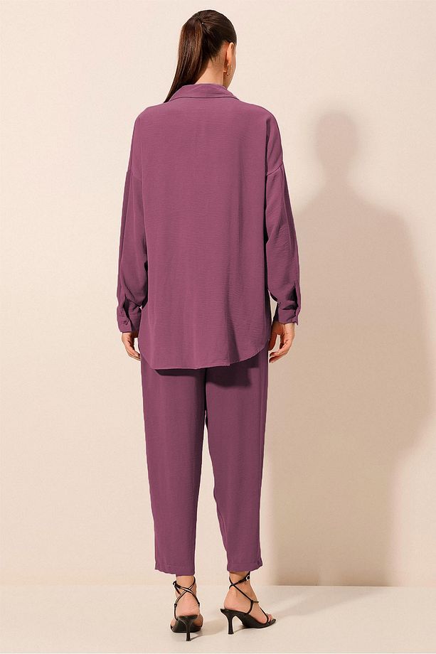 6593 Oversize İkili Takım - Mürdüm - 3