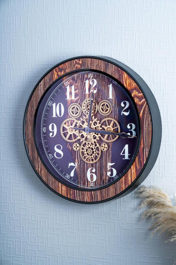 Decorative Wheel Wall Clock - 59 cm