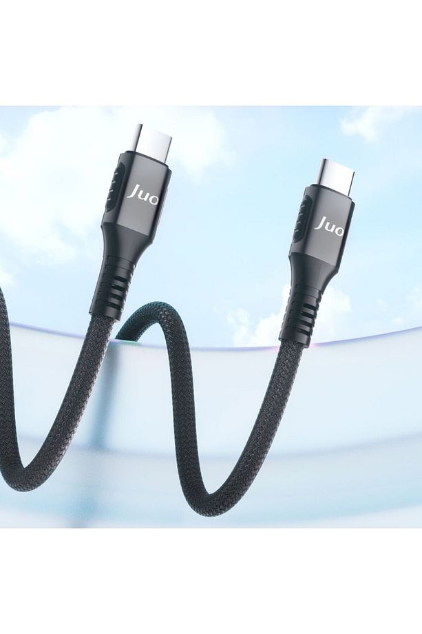 240w 5a E-mark Çipli Örgülü Usb Pd Type-c To Type-c Hızlı Şarj Ve Data Kablosu 1 Metre - 2