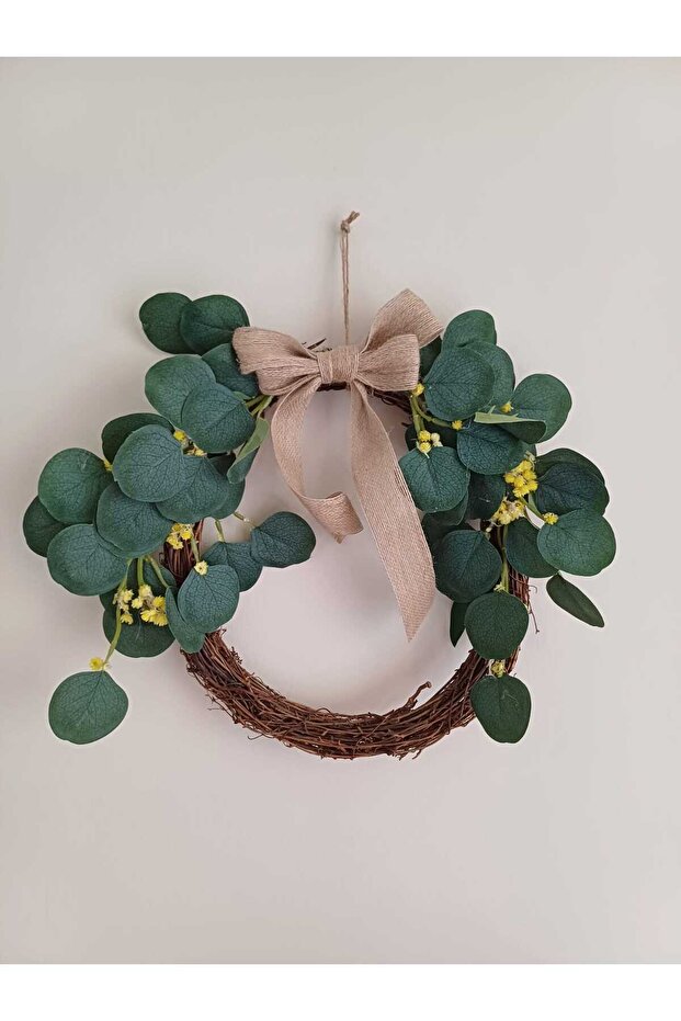 Okaliptüs çelenk kapı süsü - 2