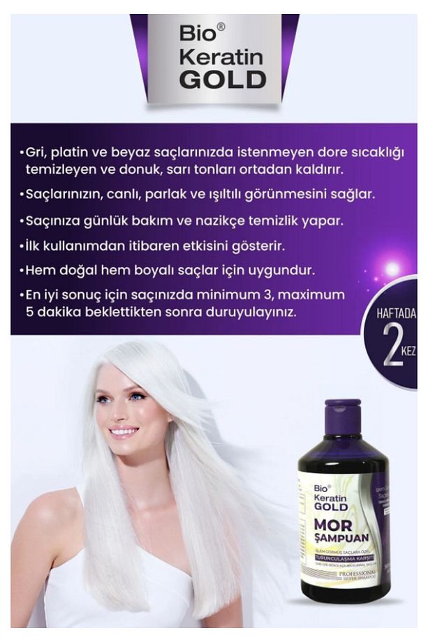 Turunculaşma Karşıtı Mor Şampuan 500 ml 2 Adet - 3