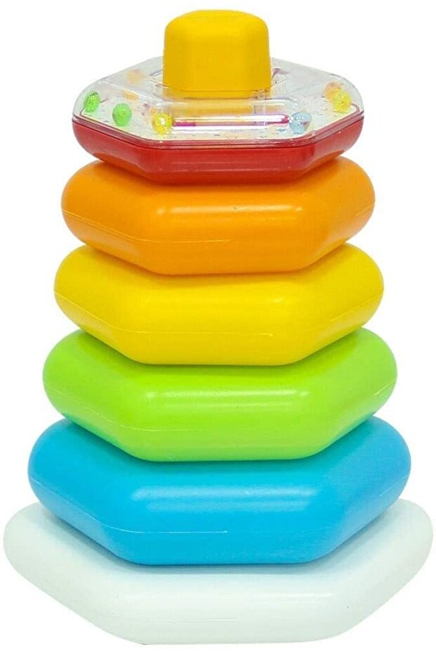 Rattle Colored Hexagonal Rings Educational Intelligence Developer - 1