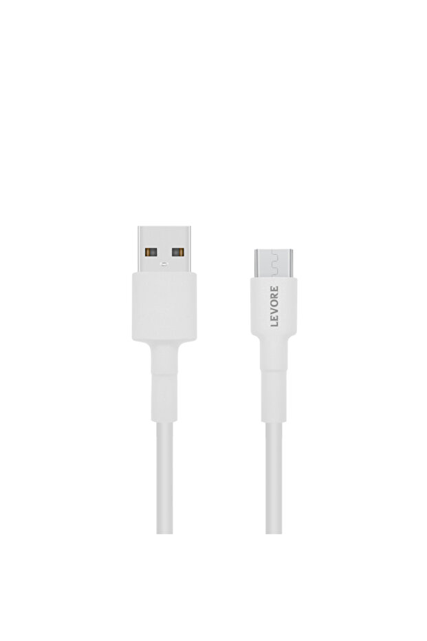 Cable PVC Micro USB 1m Plastic - White - 1