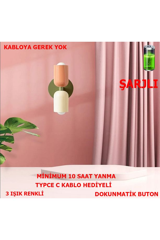 Nordic Şarjlı Dimmerlı Dokunmatik Aplik - 1