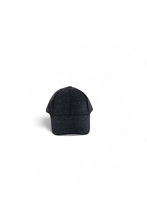 Plain Cut Dark Gray Hat - 2
