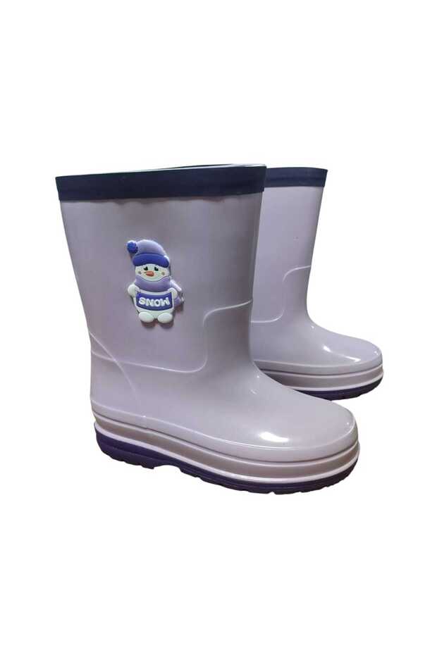 Winter Children's Rain Boots - Socks Detailed