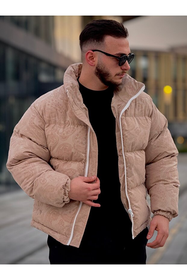 Men's Patterned Inflatable Coat - 2
