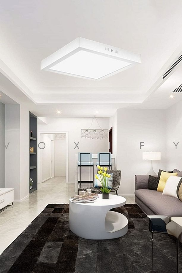 Gün Işığı 3200K Sarı Işık Kare Modern Led Panel Armatür Avize Aplik Tavan Lambası Salon Mutfak Banyo - 2