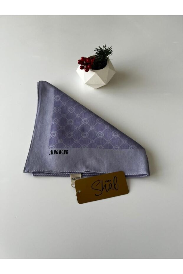 Lavanta Elegance Monogram Eşarp - 3