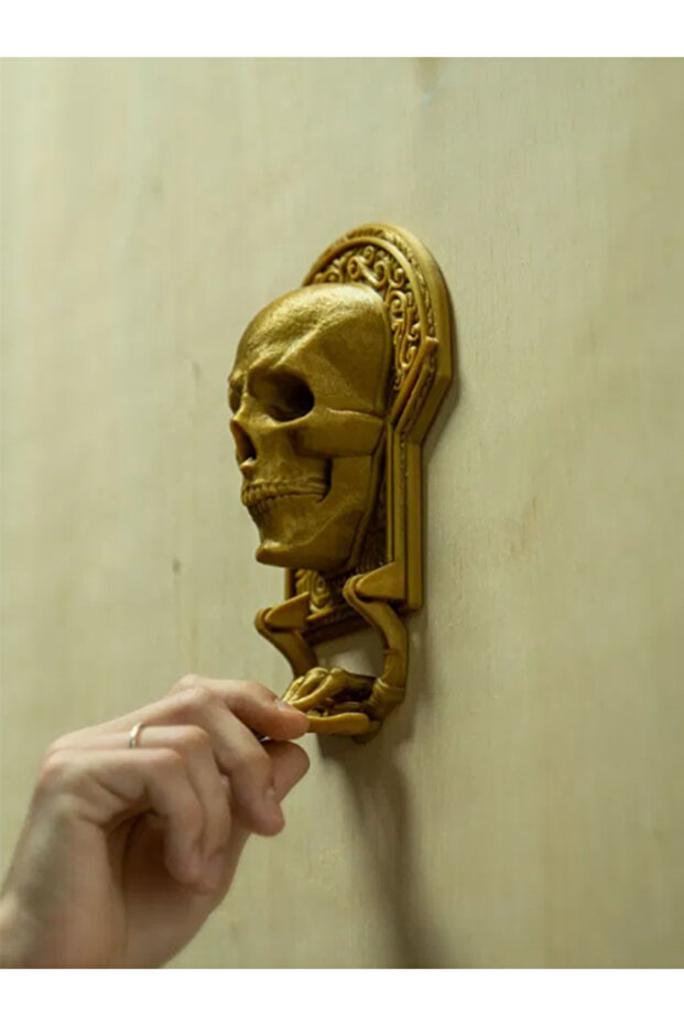 Kuru Kafa İskelet Kapı Süsü Tokmak - 4