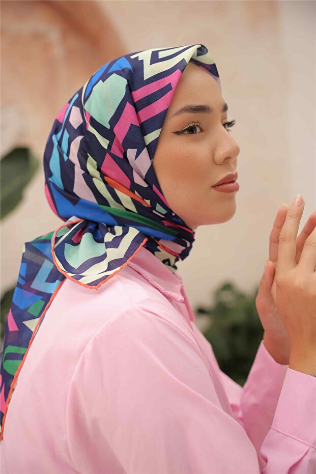 Soft Eşarp Geometrik - 6