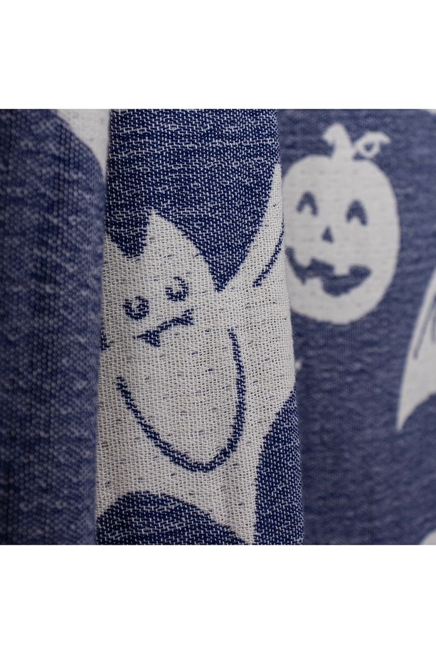 4 Kat Müslin Pike Tek Kişilik %100 Pamuklu Jakarlı Yatak Örtüsü Tv Battaniyesi 140x200 Halloween - 3